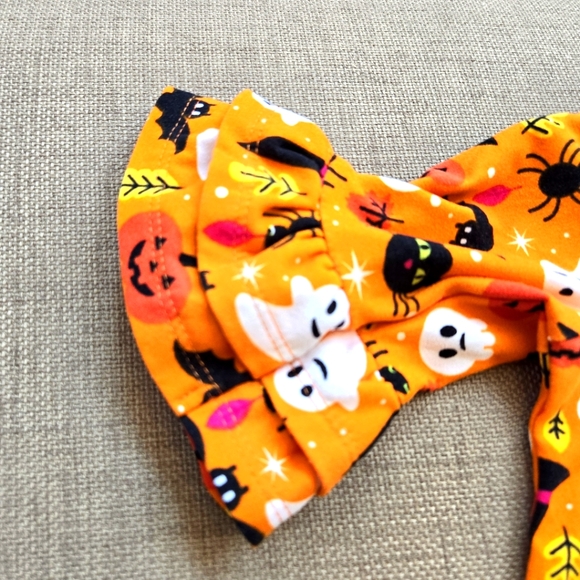 Baby's Orange, Black, White Halloween Dress, Size 18 Month - Picture 3 of 8